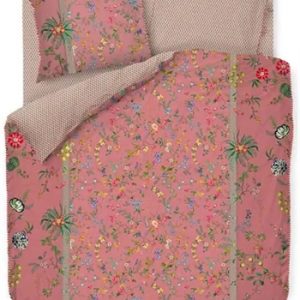 Blomstret sengetøj - 140x200 cm - Petites Fleur Pink - 2 i 1 sengesæt - 100% bomuld - Pip Studio sengetøj