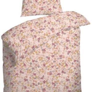 Blomstret sengetøj 140x200 cm - Sundance Coral - Sengesæt i 100% Bomuldssatin - Night and Day sengetøj