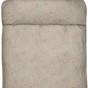 Blomstret sengetøj 140x220 cm - Hermine fersken sengesæt - 100% stenvasket bomuld - Høie