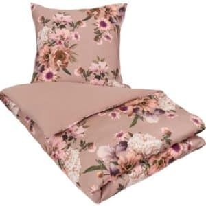 Blomstret sengetøj 140x220 cm - Lavender Flower - Vendbar design - 100% Bomuldssatin