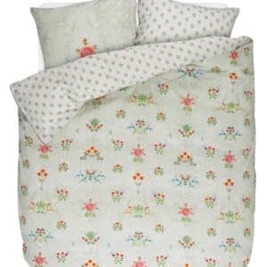 Blomstret sengetøj 140x220 cm - Yes Madam Khaki - Mint sengetøj - Vendbar design - 100% bopmuld - Pip Studio