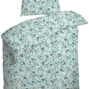 Mint sengetøj 140x220 cm - Blomstret sengetøj - Sengelinned i 100% Bomuldssatin - Night & Day
