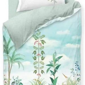 Blomstret sengetøj - 140x200 cm - Jolie white - Sengesæt med 2 i 1 design - 100% bomuld - Pip Studio sengetøj
