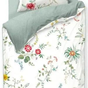 Pip studio sengetøj - 140x200 cm - Fleur Grandeur white - Blomstret sengetøj - Dobbeltsidet sengesæt - 100% bomuld