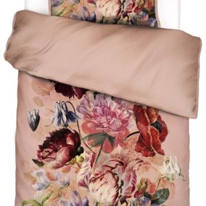 Essenza sengetøj - 140x220 cm - Annclaire Rose - Vendbart sengesæt - 100% Økologisk bomuldssatin - Blomstret sengetøj